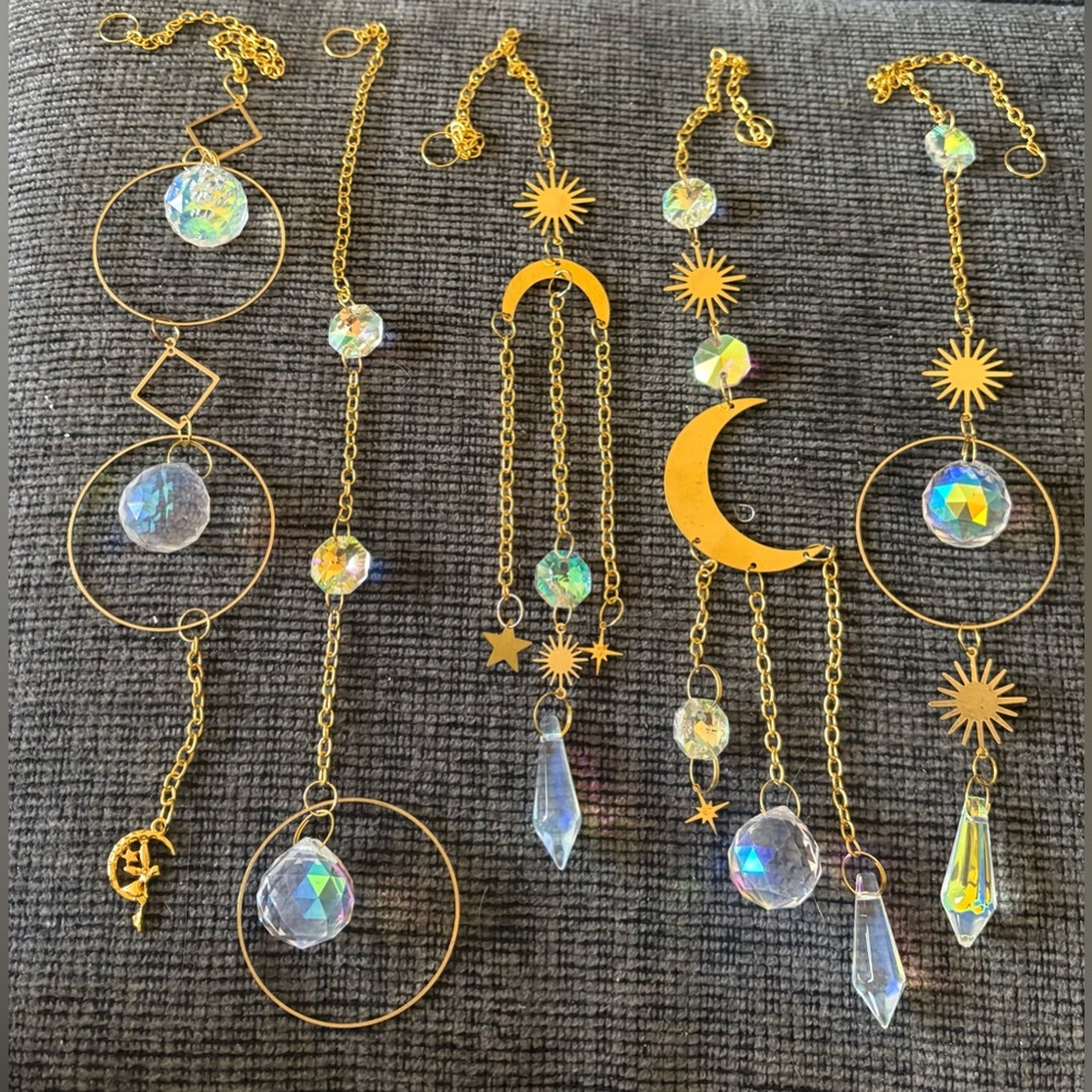 Sun Catchers with Crystals and Charms with Chain for Hanging - Picture 3 of 4